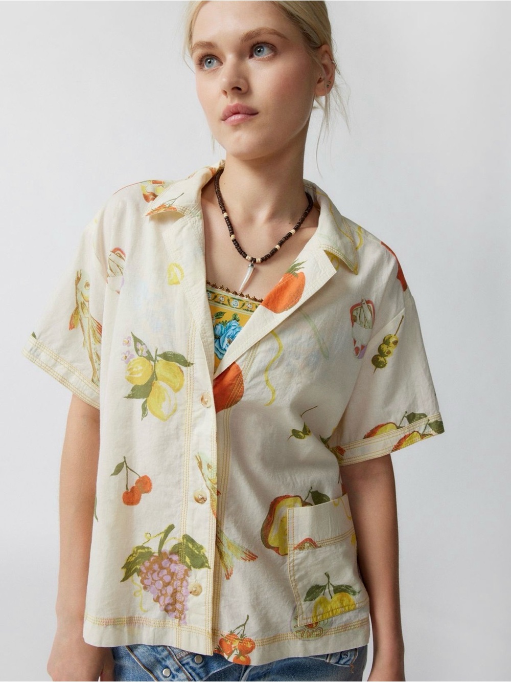 Kimchi Blue Lana Souvenir Button Shirt